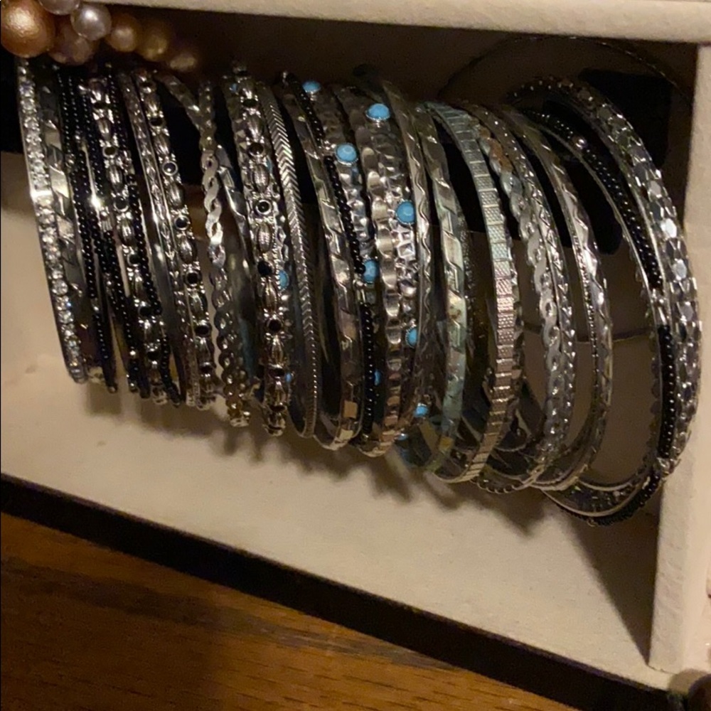 34 bangle bracelets